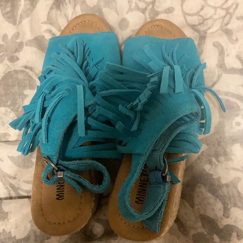 Turquoise Minnie tonkas